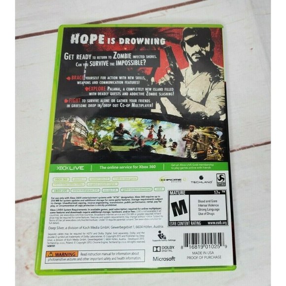 Xbox 360 Dead Island & Dead Island Riptide Video Game Bundle No Scratches - Picture 4 of 12